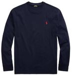 Polo Ralph Lauren Mens Jersey Long Sleeve T-Shirt, Ralph Lauren Navy, Medium