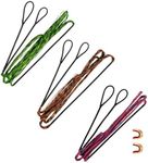 Deerseeker Archery Bowstring Set with 2 Nocking Points Dacron Recurve Bow String Replacement 12, 14, 16 Strands for Traditional Longbow Bow Shooting 48-70 inches