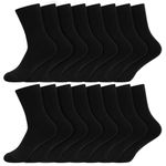 HYCLES Diabetic Socks 8 Pairs Extra Wide Loose for Men Women Elastic Calf Socks for Swollen Feet and Ankles UK Size 9-11