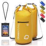 Oceandrybag - Waterproof Dry Bag Backpack - Floating Dry Sack Portable for Kayaking, Beach, Rafting, Boating, Hiking, Camping, Fishing with Waterproof Phone Case - Keep Your Gear Clean & Dry