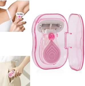 Mini Women's Travel Razor, A Must-Have Set of Shavers for Smooth Skin, A Sturdy and Compact Mini Shaver (Pink)