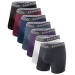 BAMBOO COOL Men’s Underwear Boxer Briefs Soft Comfortable Bamboo Viscose Underwear Boxer Briefs for Men, Week Underwear B (7-pack), Medium