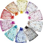 DNY – 75 Pcs Potli Bags, Organza Pouches 4x6 inches with Drawstring Small Potli Bags for Return Gifts for Wedding| Party |Baby Shower| Dry Fruit Pouches (Mixed Colors, 75)