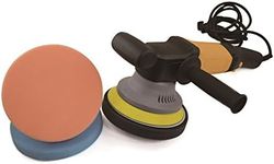 Astro 3058 Electric Dual Action Random Orbital Polisher with 3 Piece Pad Kit, 6"