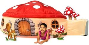 The Original Patented AirFort - Build A Fort in 30 Seconds, Inflatable Fort for Kids, Play Tent for 3-12 Years, A Playhouse Where Imagination Runs Wild, Fan not Included (Mushroom House)