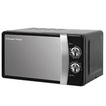 Russell Hobbs RHMM701B 17 Litre 700 W Black Solo Manual Microwave with 5 Power Levels, Ringer & Timer, Defrost Setting, Easy Clean