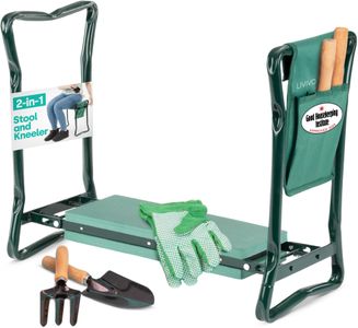 LIVIVO Folding Garden Kneeler Seat – Portable Outdoor Bench