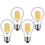 Bonlux 4-Pack 10W E27 LED Classic Filament Bulb Natural White 4000K GLS A60 Screw ES LED Vintage Edison Bulb 120W Replacement (Non-dimmable)