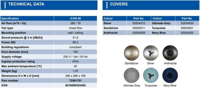 Airflow iCON 60 150mm Extractor Fan – Quiet Bathroom Ventilation