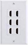 TENINYU HDMI Wall Plate 6 Port, HDM