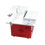 Electric Mini Precision Table Saw, 360W Portable Multifunctional Small Hobby Table Saws, for 0-1.18inch Wood/PCB/Bamboo Cutting, with 4 Saw Blades and Height Adjustable (with Push Table)