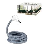 Vacuum Specialists Universal Central Vacuum Hose | 35' High Voltage 3-Way Switch Premium Electric Hose & Knitted Hose Cover Installed