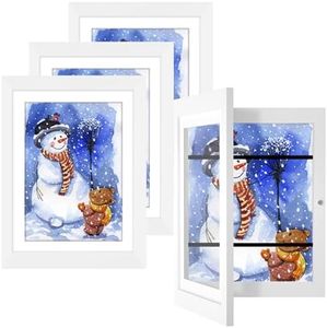 Orionstar 4 Pack Kids Art Frames, Kids Artwork Picture Frames Changeable, Front Opening Picture Display Frames, Holds 11.8X8.5 100 A4 Pcs, Artwork Display Storage Frames for Children, Home and Office