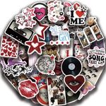 50pcs Downtown Girl Stickers for Water Bottle and Laptop - Downtown Girl Party Favors & Decorations, Waterproof Vinyl Decals, Urban and Fashion Stickers