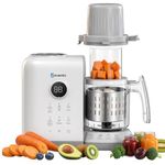 BRONTIX S2 Baby Food Processor – Steamer Blender & Puree Maker, 6-in-1 | Steam Blend Auto Manual Modes | Self-Cleaning Sterilizer Milk Warmer | Stainless Steel Steaming Basket, BPA-Free