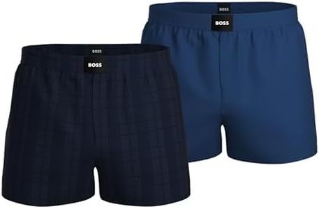 BOSS 2P Boxer S. CW Peach Pijama_Corto, Dark Blue405, M para Hombre