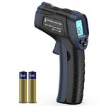 ERICKHILL Infrared Thermometer -50℃~600℃ Compact Size Non-Contact Laser Thermometer Gun LCD Backlit Digital Display Adjustable Emissivity - for Vehicle Repair/Cooking/BBQ/Freezer/Food, Black Blue