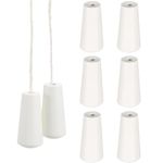 6 Pack Blind Small Pendants Drops Pull End,Blind Pull Cord Ends,Wood Cord Tassel Window Blind Pull End,Window Blind Wood Cord Knobs for Bathroom Blinds Light and Shades Decoration(White)