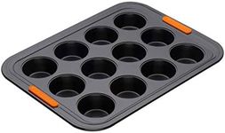 LE CREUSET 94101300000000 Le Creuset Toughened Non-Stick Bakeware 12 Cup Mini Muffin Tray, Carbon