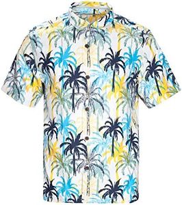 Havana Breeze Men's Short Sleeve Wrinkle Resistant Easy Care Shirts, Color Coconut Print, XXL