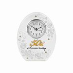 Shudehill 50th Wedding Anniversary Mirror Mantel Clock, 17cm x 13cm