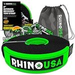 Rhino USA Recovery Tow Strap (2" x 20') - 20,024lb Break Strength - Emergency Recovery Strap Tow Rope for UTV, ATV & More - Heavy Duty Towing Strap for Offroad 4x4 Use - Compatible with RZR and Can-Am