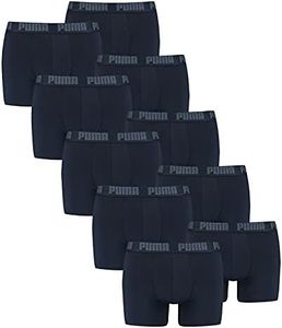 PUMA Pack de 10 calzoncillos tipo bóxer para hombre, color azul marino, color: 321 – azul marino, talla M, 321 Navy, M