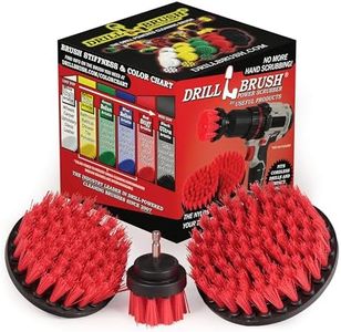 Cleaning Supplies - Drill Brush - Outdoor Power Scrub Brush Kit - Bird Bath - Garden Statues - Gnome - Outdoor Water Fountain - Monuments - Headstones - Granite Cleaner - Deck Brush - Algae, Mold