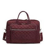 Vera Bradley Performance Twill Grand Weekender Travel Bag, Raisin, Raisin