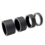 PLATT Bike Headset Spacer Full Carbon Fiber Bicycle Stem Headset Spacer Fit 1 1/8-Inch Compatible with MTB Bike Road Bikes (Matte 4Pcs)