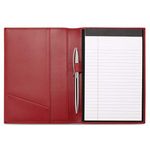 Leather Junior Padfolio for Men & Women with Pen Loop, Italian Calfskin, Business Portfolio Notebook Folder (Bordeaux)