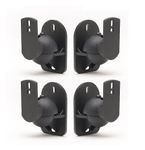 techsol Universal Speaker Wall Brackets, Pack of 4, Black