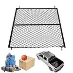 Automotive Cargo Nets,High Elastic Double-Layer Truck Cargo Net for Pickup Truck Bed | 1.1 X 1.2m Heavy Duty Cargo Net with Interlayer for Pickup Trucks SUV Small Trailer Foccar