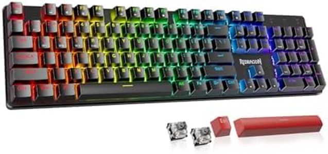 Redragon K671KS Wireless Mechanical Gaming Keyboard, Tri Mode BT/2.4G/USB-C Hot Swappable Custom Keyboard, RGB Backlit Computer Gaming Keyboards, PBT Keycaps, Programmable for PC/Tablet/MAC