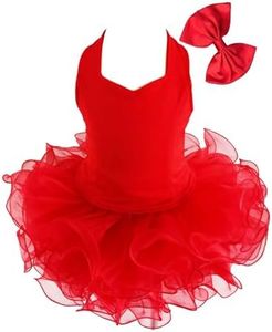 Jenniferwu Baby Girl Pageant Dress Handmade Beaded Dresses Toddler Pageant Girl's Princess Dress, 231116-red