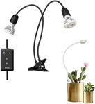SANSI Grow Lights for Indoor Plants, LED Pot Clip Plant Light for Growing 1PACK + 300W Full Spectrum 2-Gooseneck Clip Plant Grow Light 1PACK, High PPFD Growing Power Grow Lamp