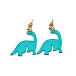 Cute Dinosaur Drop Earrings Tukcherry Resin Bear Drop Colorful Cartoon Dangle Drop for Women (C Blue)