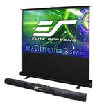 Elite Screens ezCinema 2, 110-inch 16:10 Portable Manual Floor Pull Up Scissor Back Projector Screen, Home Office Classroom Front Projection Carrying Bag | US Based Company 2-Year Warranty - F110NWX2