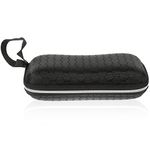 Milisten Eyeglasses Case Honeycomb Pattern Glasses Case Sunglasses Eva Zip Box Reading Glasse Protector with Zipper (Black)