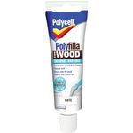 AMK® Polycell Polyfilla For Wood General Repairs Tube White 75g Filler Interior Exterior Use Tough Durable Repaintable