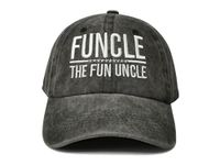 Hepandy Embroidered Baseball Hats for Mom Grandma Grandpa Aunt Nana, Funcle the Fun Uncle (Washed Black), One Size