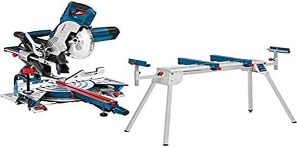 Bosch Professional GT GCM 8 SJL + GTA 2600 Scie à Onglet radiale châssis Professional, Bleu