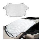 TSUGAMI Car Windshield Snow Cover, Auto Windscreen Covers for Frost and Ice, Four-Layered Protection for Snow Ice Frost UV, Windproof Sunshade Cover, Universal for Most Cars SUV Truck Van (36.2*55.9")