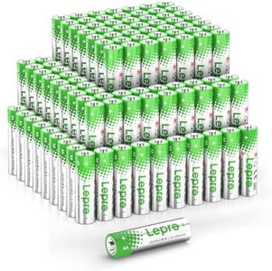 Lepro AA Batteries 100 Pack, Double A Batteries with 2800 mAh Max Long-Lasting, High Performance Alkaline Power