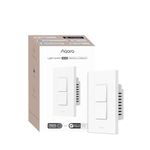 Aqara Smart Light Switch H2 (2-in-1 Neutral, 2 Buttons, 1 Channel),Thread/Zigbee Protocol,Wall Switch for Smart Home,Supports Apple Home, Google, Alexa, Matter Over Thread