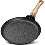 MICHELANGELO Crepe Pan 24cm, Dosa Pan with Stay-Cool Handle, Pancake Pan, Tawa Roti Pan 24cm Induction Compatible, PFOA Free