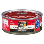 Clover Leaf Flaked Pink Salmon Wild Pacific - 142g, 24 Count - Canned Salmon – Skin & Bones Removed – Very High In Protein - 12g of Protein Per 55g Serving Drained – Source Of Omega-3, Vitamin D