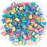 AMKIOKIO Colorful 160 Pcs Mini Binder Clips, 15mm 5/8 Inch Small Binder Clips, Micro Size Office Clips, Small Spring Clamps for Documents, Food Bags, and Daily Use Organizer