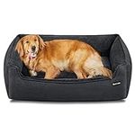 Feandrea Dog Bed, Linen-Look Pet Be