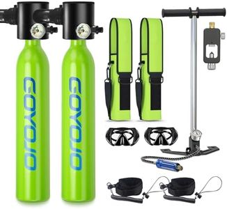 GOYOJO 0.5L Mini Scuba Tank - Portable Dive System 5-10 Minutes Underwater Breathing, Reusable Oxygen Cylinder Kit, Ideal for Diving Training, Up to 10M Depth